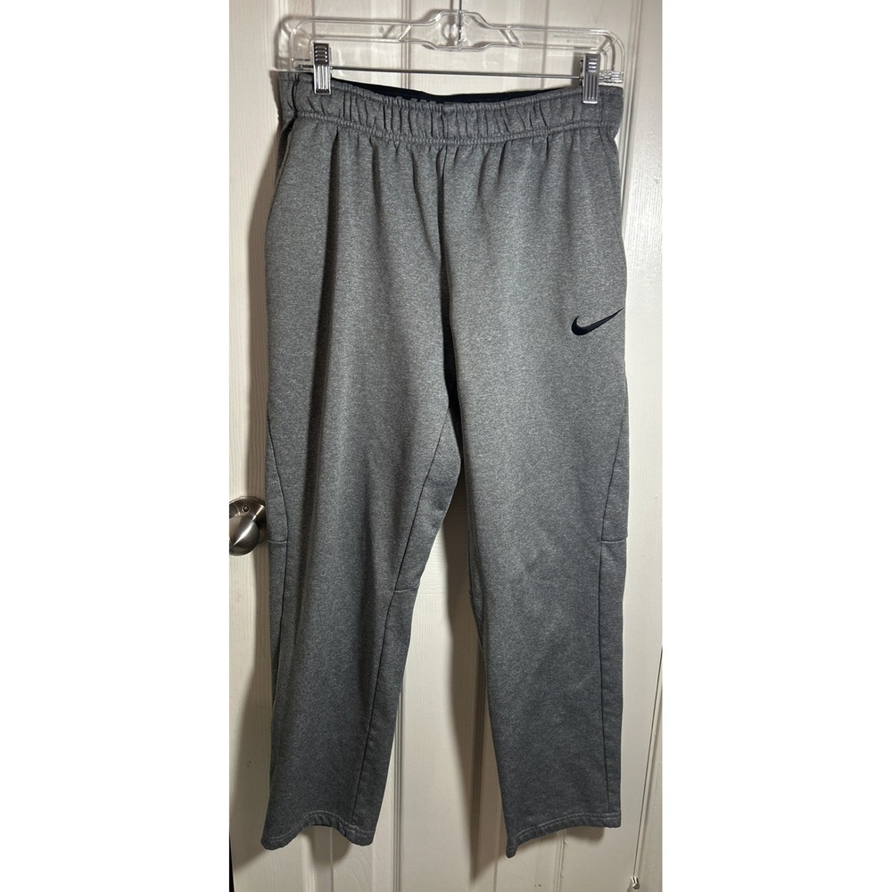 Nike Dri-Fit Men's Size Medium Fleece Polyester Sweatpants Gray